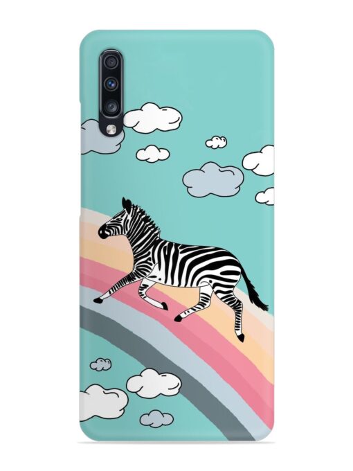 Running Zebra Snap Case for Samsung Galaxy A70 Zapvi