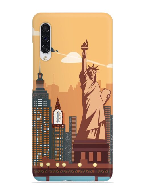 New York Statue Of Liberty Architectural Scenery Snap Case for Samsung Galaxy A70S Zapvi