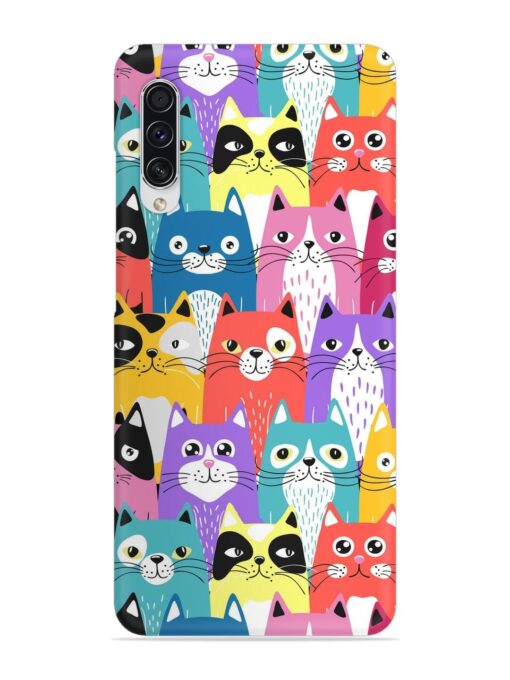 Funny Cartoon Cats Snap Case for Samsung Galaxy A70S Zapvi