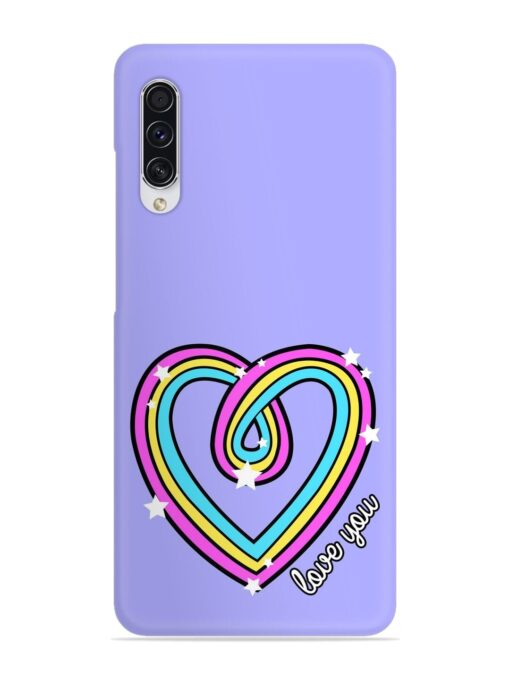 Colorful Rainbow Heart Snap Case for Samsung Galaxy A70S Zapvi