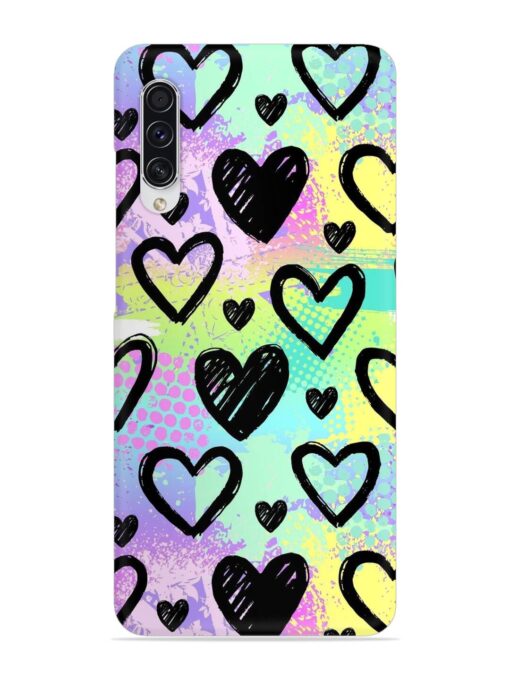 Bright Pattern Hearts Snap Case for Samsung Galaxy A70S