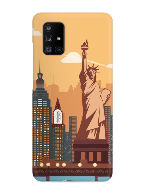 New York Statue Of Liberty Architectural Scenery Snap Case for Samsung Galaxy A71 Zapvi