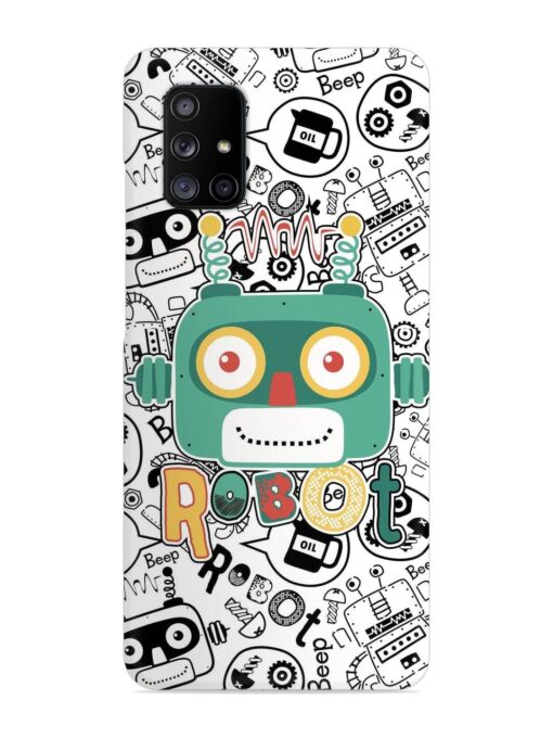 Robot Modern Seamless Pattern Snap Case for Samsung Galaxy A71 Zapvi