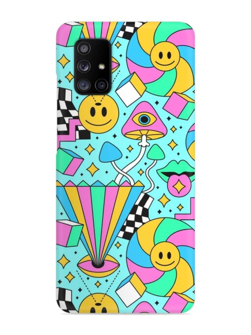 Trippy Rainbow 60S Snap Case for Samsung Galaxy A71 Zapvi