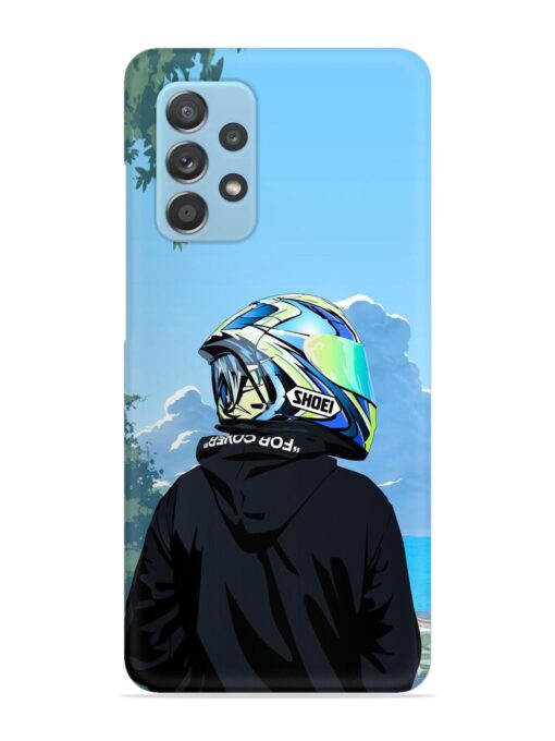 Rider With Helmet Snap Case for Samsung Galaxy A72 Zapvi