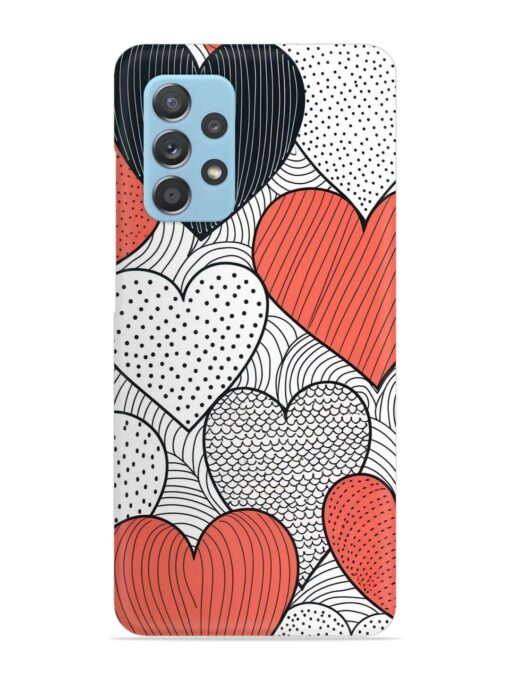 Girly Heart Seamless Snap Case for Samsung Galaxy A72 Zapvi