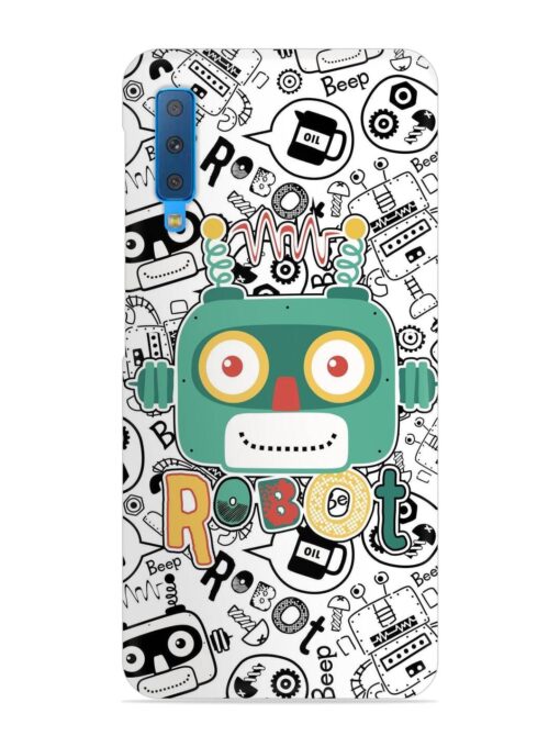 Robot Modern Seamless Pattern Snap Case for Samsung Galaxy A7 (2018)