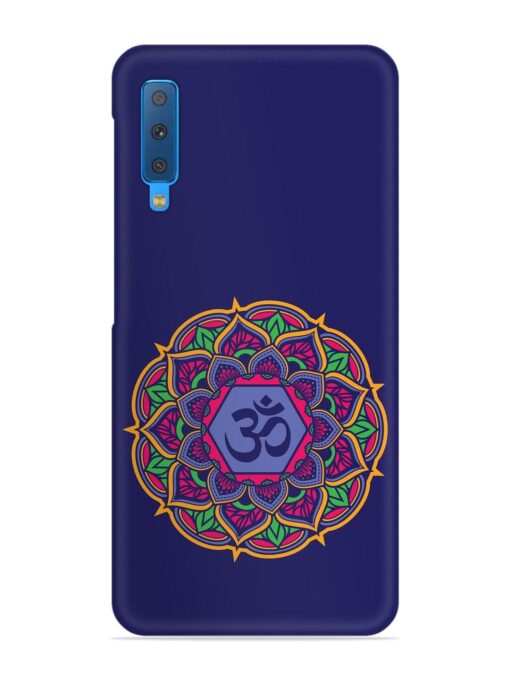 Om Mandala Art Blue Snap Case for Samsung Galaxy A7 (2018) Zapvi