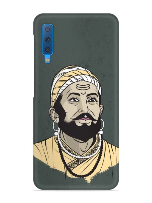 Shivaji Maharaj Vector Art Snap Case for Samsung Galaxy A7 (2018) Zapvi