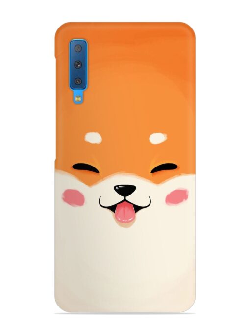 Cute Dog Face Vector Snap Case for Samsung Galaxy A7 (2018) Zapvi