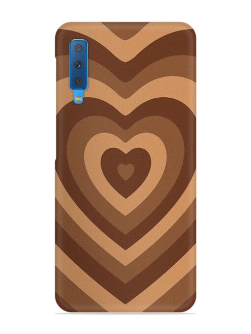 Brown Heart Snap Case for Samsung Galaxy A7 (2018) Zapvi