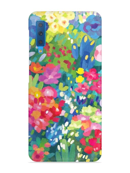 Watercolor Flower Art Snap Case for Samsung Galaxy A7 (2018) Zapvi