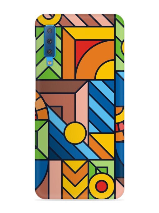 Colorful Geometric Snap Case for Samsung Galaxy A7 (2018) Zapvi