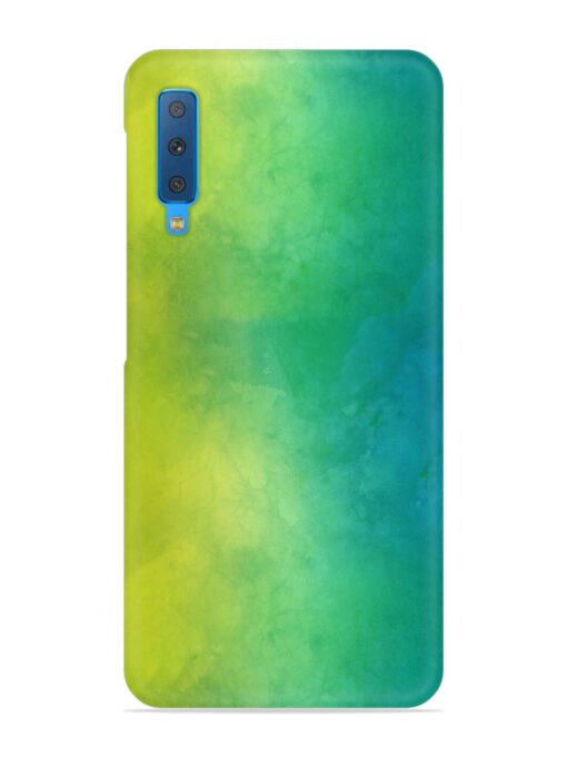 Yellow Green Gradient Snap Case for Samsung Galaxy A7 (2018) Zapvi