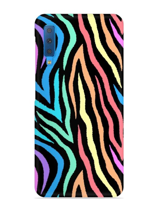 Colorful Abstract Zebra Snap Case for Samsung Galaxy A7 (2018) Zapvi