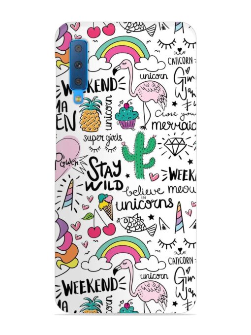 Unicorn Ice Cream Snap Case for Samsung Galaxy A7 (2018) Zapvi