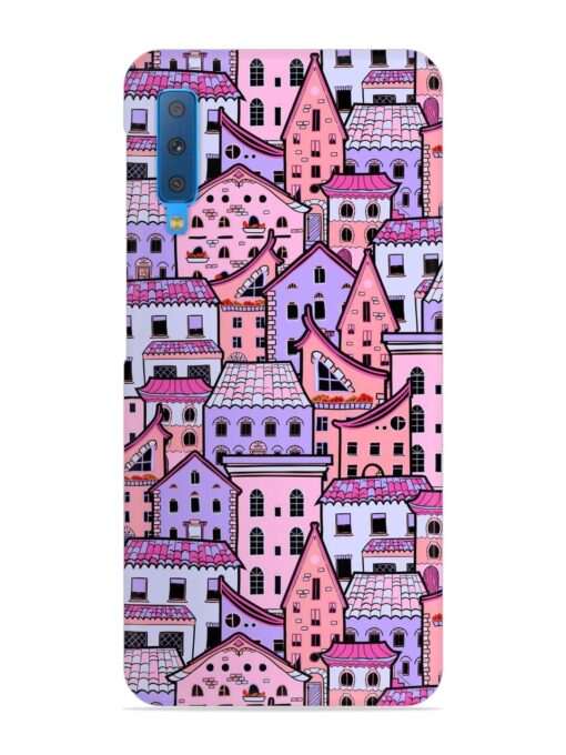 Seamless Pattern Houses Snap Case for Samsung Galaxy A7 (2018) Zapvi