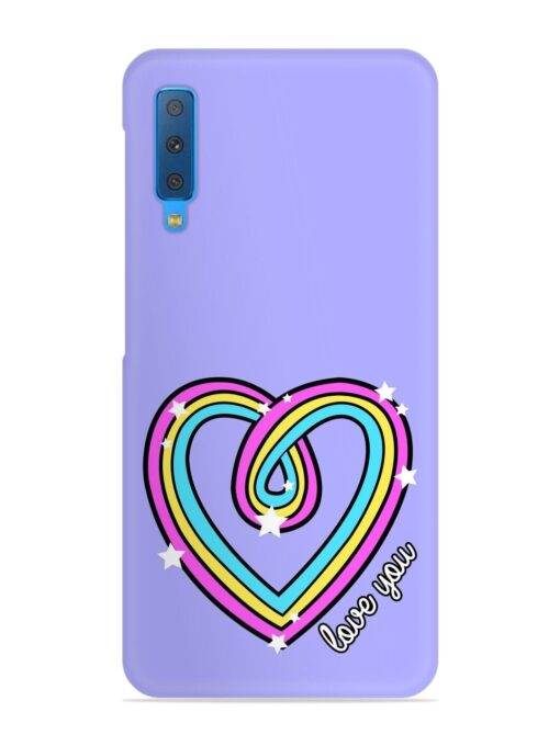 Colorful Rainbow Heart Snap Case for Samsung Galaxy A7 (2018) Zapvi