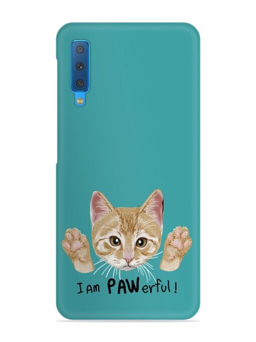 Typography Slogan Cat Snap Case for Samsung Galaxy A7 (2018)