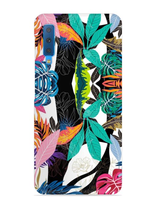 Floral Pattern Bright Snap Case for Samsung Galaxy A7 (2018)