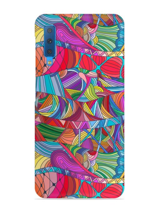 Seamless Patterns Hand Drawn Snap Case for Samsung Galaxy A7 (2018) Zapvi