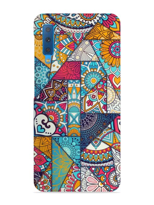 Patchwork Pattern Vintage Snap Case for Samsung Galaxy A7 (2018)