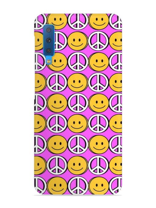 Smiley Face Peace Snap Case for Samsung Galaxy A7 (2018) Zapvi