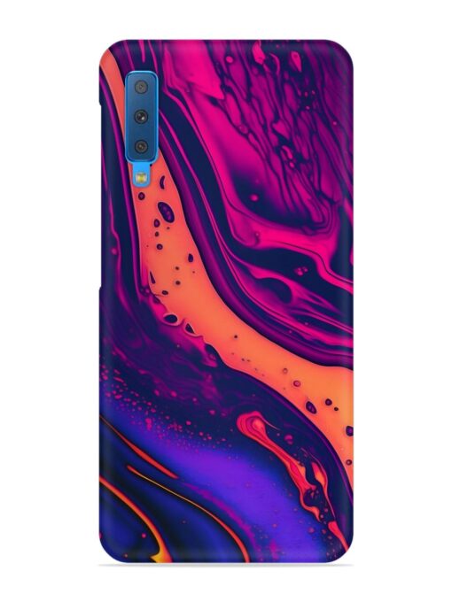 Fluid Blue Pink Art Snap Case for Samsung Galaxy A7 (2018)