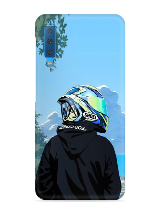 Rider With Helmet Snap Case for Samsung Galaxy A7 (2018) Zapvi