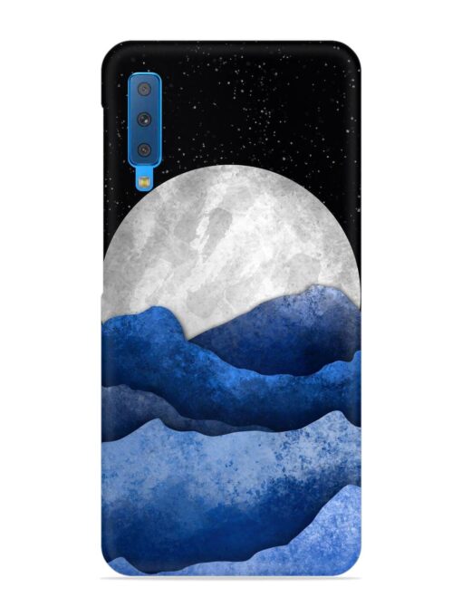 Full Moon Mountain Vector Snap Case for Samsung Galaxy A7 (2018) Zapvi