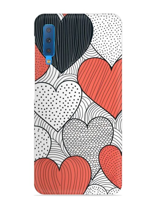 Girly Heart Seamless Snap Case for Samsung Galaxy A7 (2018) Zapvi