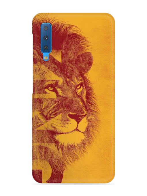 Gold Lion Crown Art Snap Case for Samsung Galaxy A7 (2018) Zapvi