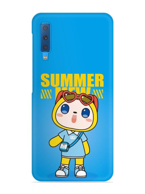 Summer Mew Cartoon Snap Case for Samsung Galaxy A7 (2018) Zapvi