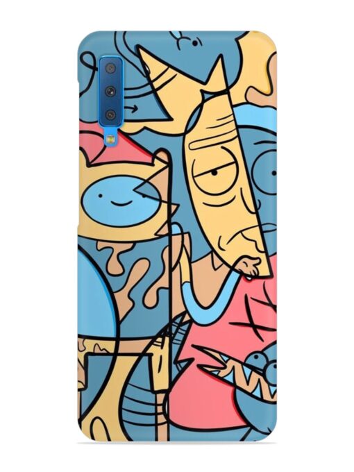 Silly Face Doodle Snap Case for Samsung Galaxy A7 (2018)