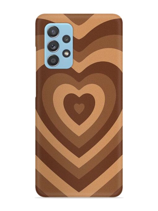 Brown Heart Snap Case for Samsung Galaxy A73 (5G) Zapvi