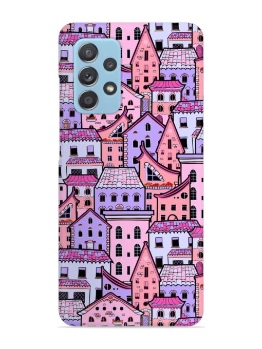 Seamless Pattern Houses Snap Case for Samsung Galaxy A73 (5G)