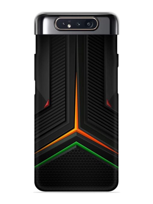 Orange Triangle Light Snap Case for Samsung Galaxy A80 Zapvi