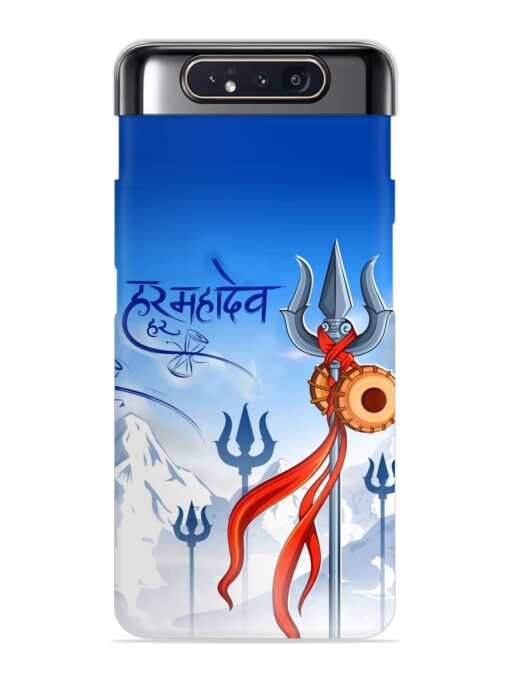 Har Har Mahadev Trishul Snap Case for Samsung Galaxy A80 Zapvi