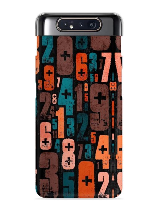 0 To 9 Art Snap Case for Samsung Galaxy A80 Zapvi