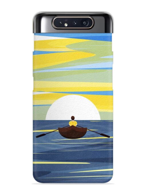 Rowing Person Ferry Paddle Snap Case for Samsung Galaxy A80 Zapvi