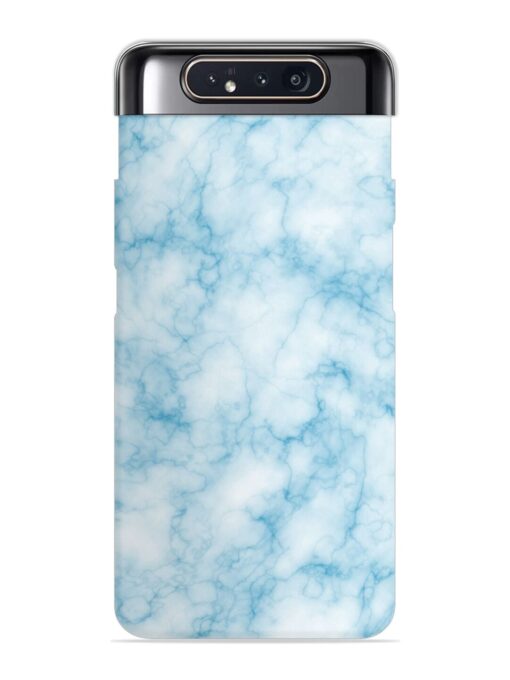 Blue White Natural Marble Snap Case for Samsung Galaxy A80 Zapvi