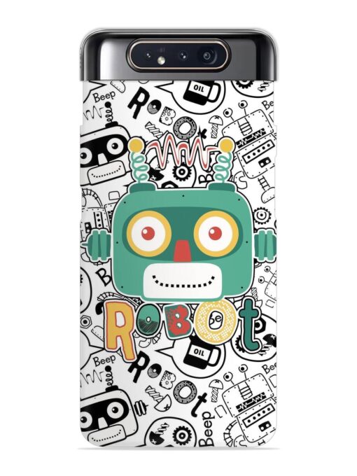 Robot Modern Seamless Pattern Snap Case for Samsung Galaxy A80