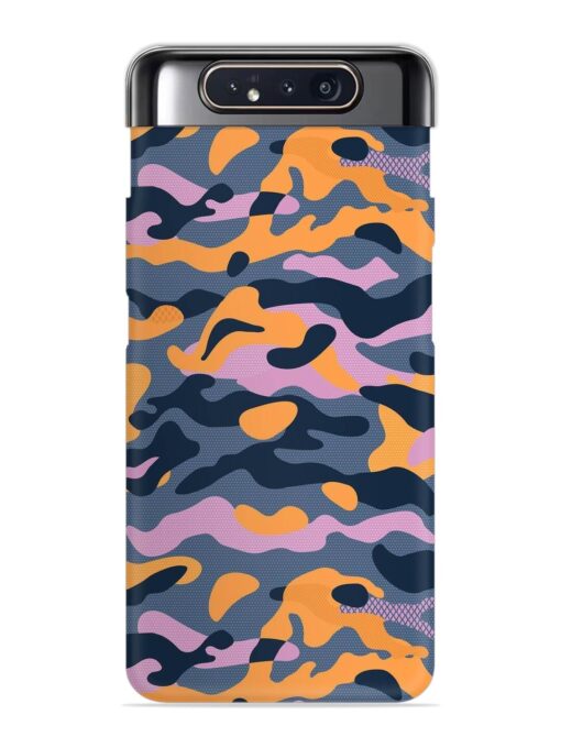 Camouflage Army Military English Orange Art Snap Case for Samsung Galaxy A80