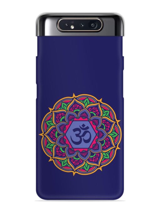 Om Mandala Art Blue Snap Case for Samsung Galaxy A80