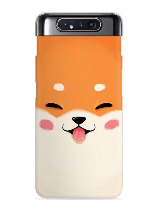 Cute Dog Face Vector Snap Case for Samsung Galaxy A80