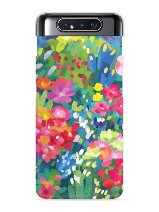 Watercolor Flower Art Snap Case for Samsung Galaxy A80 Zapvi