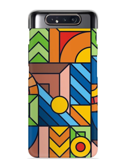 Colorful Geometric Snap Case for Samsung Galaxy A80