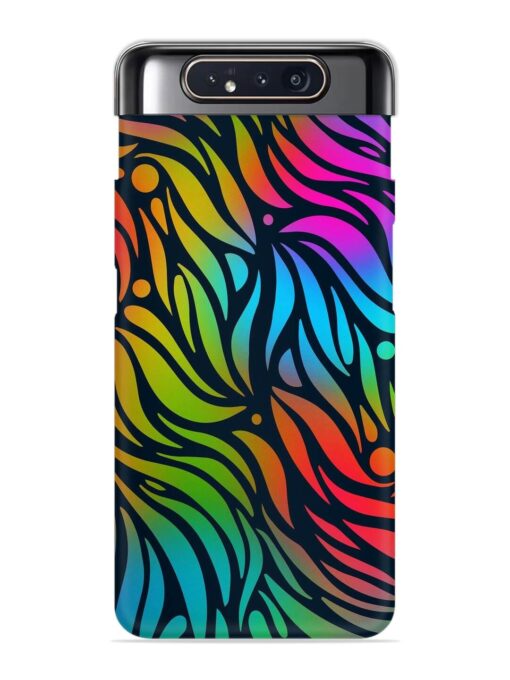 Abstract Leaf Design Snap Case for Samsung Galaxy A80 Zapvi