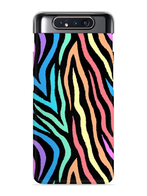 Colorful Abstract Zebra Snap Case for Samsung Galaxy A80 Zapvi