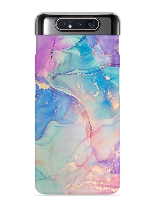 Alcohol Ink Colors Snap Case for Samsung Galaxy A80 Zapvi